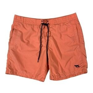 Rodd And Gunn Orange Swim Trunks Large Men's Drawstring Mesh Lined Shorts
